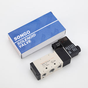 Valvola Solenoide Pneumatica SONGO 4V210-08 1/4\" a 5 Vie 2 Posizioni BSP NPT, Controllo Aria Elettrico DC 12V/24V AC 24V/36V/110V/220V - Product Image 1