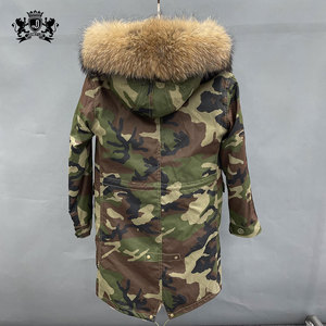 Factory Direct Winter Thick Warm Hooded <strong>Coat</strong> Khaki Green Real Fur Jacket <strong>Black</strong> <strong>Parka</strong> for <strong>Women</strong> - Product Image 6