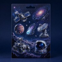 Motif holographique personnalisable en forme et taille, durable, auto-adhésif, transparent, rempli de paillettes liquides, imprimé UV/CMYK, tendance