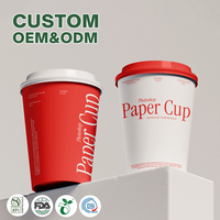 Logo personnalisé 8oz10oz 16oz gobelet en papier à double paroi gobelet en papier café tasse à café en papier jetable