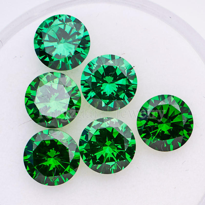 Shop High Quality Round Cut Emerald Green Zircon Stones