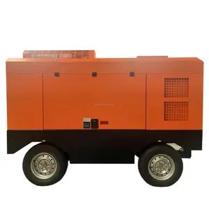 Portátil diesel móvel rotativo parafuso ar compressor máquinas para mineração perfuração plataformas uso