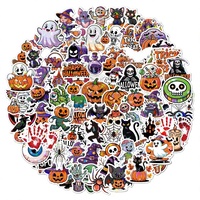Autocollants d'Halloween 2026 Nouveaux, Imprimés au Laser, Design Original, Style Nordique, Étanche pour Gobelets et Décorations de Fêtes