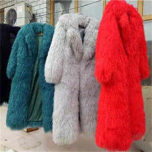 Factory Supply Luxury Winter <strong>Coat</strong> Extra Long <strong>Floor</strong> <strong>Length</strong> Unisex Real Mongolian Lamb Fur <strong>Coat</strong> - Product Image 1