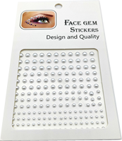 Autocollants de tatouage temporaire 3D Performance pour maquillage de fête avec strass pour les yeux et le front avec haute visibilité
