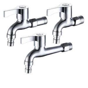 Robinet d'arrêt en cuivre 4 points, style clé, pour machine à laver, évier de balcon, accessoire d'arrivée d'eau - Product Image 1
