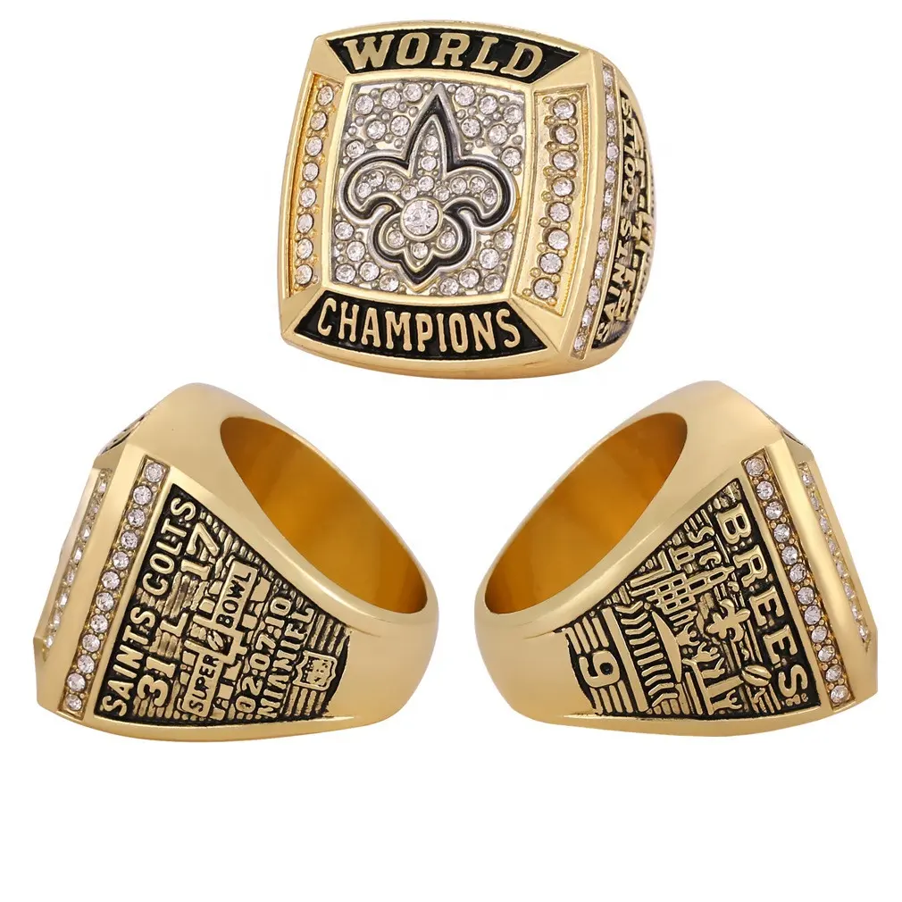 NFL 2009 New Orleans Saints Championship Rings Metal Rings For Craft High Quality Rings