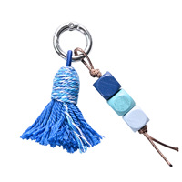 Nouveau design, breloques porte-clés vintage perlées, pompon moelleux et gland pour sac à main, accessoires de décoration pour bottes et chaussures