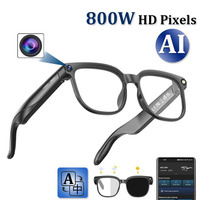Lunettes intelligentes avec caméra IA, enregistrement 4K HD 8MP, traduction en temps réel, reconnaissance IA, lunettes intelligentes pour l'extérieur