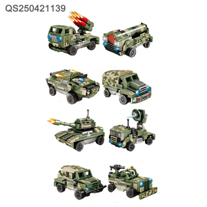 QS desain baru Kdis Set bata mobil balap edukasi plastik ABS 8 1 blok bangunan kendaraan tarik belakang hadiah mainan DIY untuk usia <span class=keywords><strong>3</strong></span> + - Product Image 4