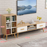 Vente en gros de table de rangement de salon personnalisée armoire de rangement domestique en bois table basse meuble TV