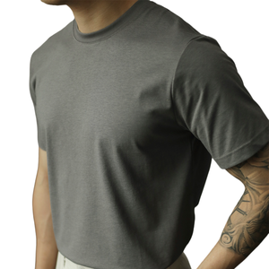 50S 100% Supima cotone ammoniaca Double-side tessuto t-shirt 300gsm 260gsm 220gsm 190gsm Grey - Product Image 2