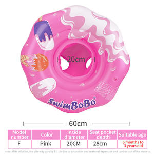 स्विबोबो शिशु पूल फ्लोट बेबी स्विमिंग रिंग टॉडलर सीट नाव <span class=keywords><strong>pvc</strong></span> पर्यावरण अनुकूल राउंड बाथटब खिलौने सामान - Product Image 3