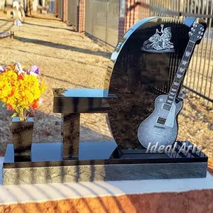 Ideal Arts cheap unique headstones cemetery guitar headstone for cemetery designs