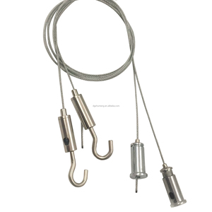 Kits de <span class=keywords><strong>suspension</strong></span> industriels pour câbles d'avion en acier galvanisé réglables haute tension de 1/16 pouce, avec attaches 7x7, construction soudée et coupées - Product Image 4