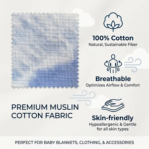 Tessuto in cotone pettinato a peso medio, 100% cotone, doppia garza <span class=keywords><strong>di</strong></span> <span class=keywords><strong>mussola</strong></span> per coperte avvolgenti per neonate e camicie estive - Product Image 5