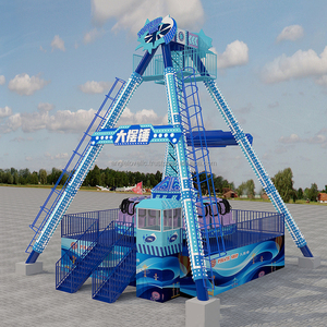 Manège Extrême de Fête Foraine : Attraction Rotative Top Spin pour Parc d'Attractions, Thème Voyage Spatial, en Métal et Acier - Product Image 2