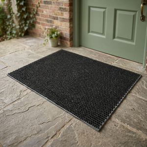 Eco Friendly Black <b>Rubber</b> Condor Mat 40x60cm Durable Anti Slip Design Easy to Clean Kitchen Bathroom Living Room 1cm Thick - Product Image 3