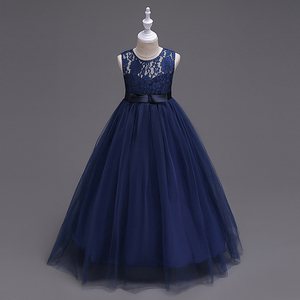 Vestido de encaje personalizado para niñas grandes, estilo chaleco sin mangas, vestido largo y esponjoso de princesa para fiestas de adolescentes. - Product Image 3