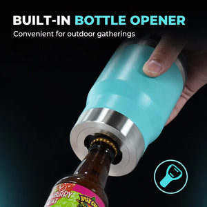 Gobelet isotherme de boisson personnalisé de 14 onces en acier inoxydable pour bouteille de vin avec ouvre-bouteille de bière de 14oz dans la voiture - Product Image 3