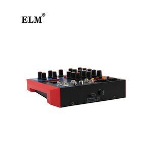 ELM AG-4 4-Kanal <span class=keywords><strong>Mini</strong></span>-Mischpult mit Integrierten Effekten Bluetooth USB/MP3-Aufnahme für <span class=keywords><strong>DJ</strong></span>-Live-Shows & Karaoke - Schwarz Metall - Product Image 3