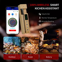 Thermomètre à viande numérique Bluetooth avec sonde en acier inoxydable, étanche IP68, lecture rapide pour la cuisine à domicile et la cuisson au barbecue
