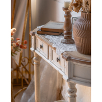 Meuble vintage français console lumineuse luxe décor bois tables d'appoint tables de salon table console