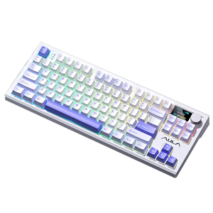 NOUVEAU <span class=keywords><strong>Clavier</strong></span> de jeu sans fil Bluetooth AULA S87 Series, <span class=keywords><strong>clavier</strong></span> de jeu RGB tri-mode, <span class=keywords><strong>clavier</strong></span> de jeu programmable à commutation à chaud - Product Image 1