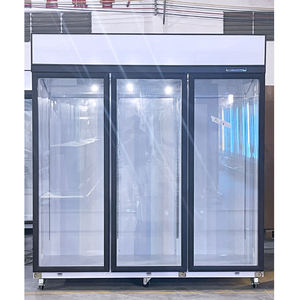Refrigerador Vertical Comercial de Una Sola Temperatura para Bebidas, con Puerta de Vidrio, para Supermercados, Exhibidor de Refrescos con Ventilador - Product Image 1