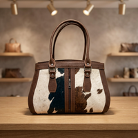 Tas Selempang Kulit Asli B.S INTERNATIONAL Handicrafts, Resleting, Tali Bahu, Vintage, Modis, Ringan, Cocok untuk Belanja