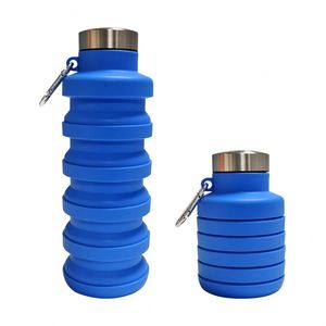 Custom Logo Outdoor Portable Collapsible Water Cup Magic Spiral <b>Folding</b> Silicone Water Sport Bottle Foldable Mug - Product Image 4