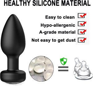 Vibrerende anale plug set met 10 vibratiemodi, seksspeeltjes voor volwassenen, prostaatmassagestokjes voor mannen en vrouwen - Product Image 5