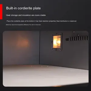 Four à pâtisserie électrique commercial professionnel en ardoise cordiérite 220V 4.2KW multifonction à porte battante grande capacité - Product Image 5