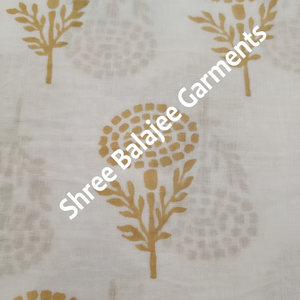 ผ้าคอตตอนแท้พิมพ์ลายดอกไม้สไตล์อินเดียสีเหลืองสำหรับผู้หญิง/เด็กชาย/เด็กหญิงเสื้อผ้าอุปกรณ์เสริมกระเป๋าม่าน - Product Image 1