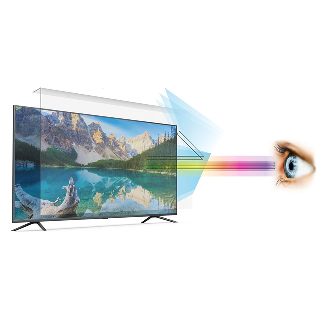 Clear Hanging Anti Blue Light Screen Protector Panel for 32 40 50 55 60 65 70 75 80 85 Inches TV Acrylic Screen Protector Filter