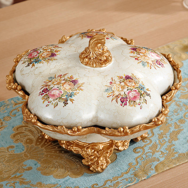 ผงไข่มุกสีผสมพร้อมฝาปิด ถาดใส่ถั่ว 6 ช่อง