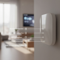 Système d'alarme anti-intrusion WiFi 4G Ethernet GSM ABS avec contrôle par application, longue portée 500-800m, surveillance CMS Cloud