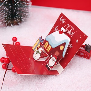 3D Pop Up kuzey kutup kart işareti noel özel - Product Image 4