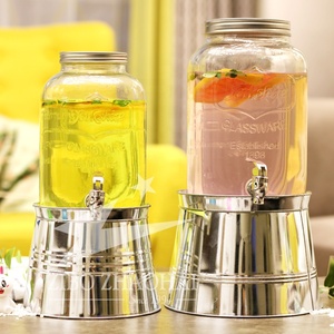 4L Glass Đồ Uống Nóng Lạnh Jar Với Kim Loại Đứng <span class=keywords><strong>Yorkshire</strong></span> Trà Trời <span class=keywords><strong>Mason</strong></span> Lọ Thủy Tinh - Product Image 6