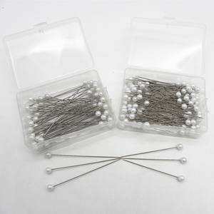 Alfileres redondos de cabeza de perla para manualidades de costura, decoración de boda - Product Image 3