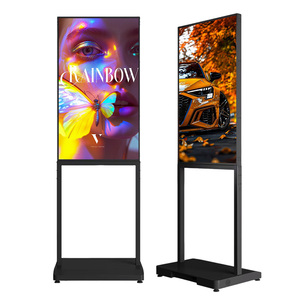 Напольный рекламный LCD-плеер 32, 43, 50, 55, 65 дюймов, вертикальный толем, ультратонкий, с двумя экранами, цифровая вывеска - Product Image 1