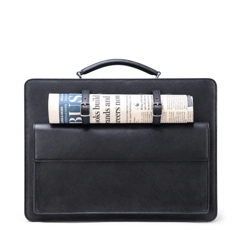 Large Leather Business Briefcase for Men Full Grain Leather Laptop Case Messenger Bag Fits 15" Laptop