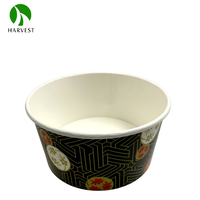 Série de bols KR 150 - Bols en papier kraft jetables pour l'emballage alimentaire avec des motifs imprimés personnalisés