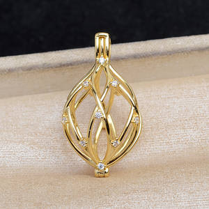 อุปกรณ์ตกแต่งเครื่องประดับเงินแท้ S925 สำหรับลูกปัดแบบไม่เจาะรู 12-15 ช่อง แบบ DIY หัวหยดน้ำ 5835 สำหรับงานประดิษฐ์เครื่องประดับแฟชั่น - Product Image 4