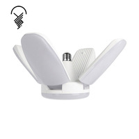 Haute luminosité cinq feuilles en forme d'éventail LED ampoule Garage lampe LED pliable laisser la lumière