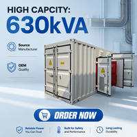 Poste de transformateur préfabriqué industriel 10 kV 630 kVA, protection IP34, armoire basse tension GGD, alimentation d'usine LD XBZ1