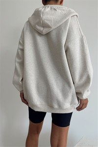 Sudaderas con capucha de gran tamaño con cremallera, <span class=keywords><strong>ropa</strong></span> deportiva básica Y2k para mujer, moda callejera coreana, sudaderas informales para mujer, chaquetas de manga larga, 1 Sol - Product Image 2