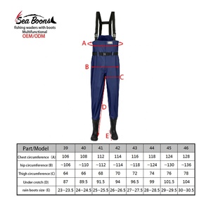Nouvelle usine directe imperméable Nylon Pvc taille haute poitrine équipement de pêche volant Wader bottes en caoutchouc chasse pêche Waders - Product Image 3