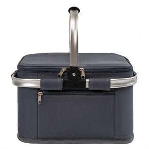 Insulated Cooler Bag Picnic Basket Leakproof Collapsible Portable Cooler Grocery Bag Insulated Basket with Aluminium Handle - Product Image 1