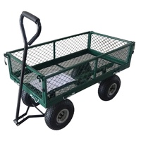 Chariot de jardin à mailles amovibles Côtés convertibles Chariot à outils pour le bois de chauffage Chariot utilitaire à plat en métal Outils agricoles personnalisables OEM
